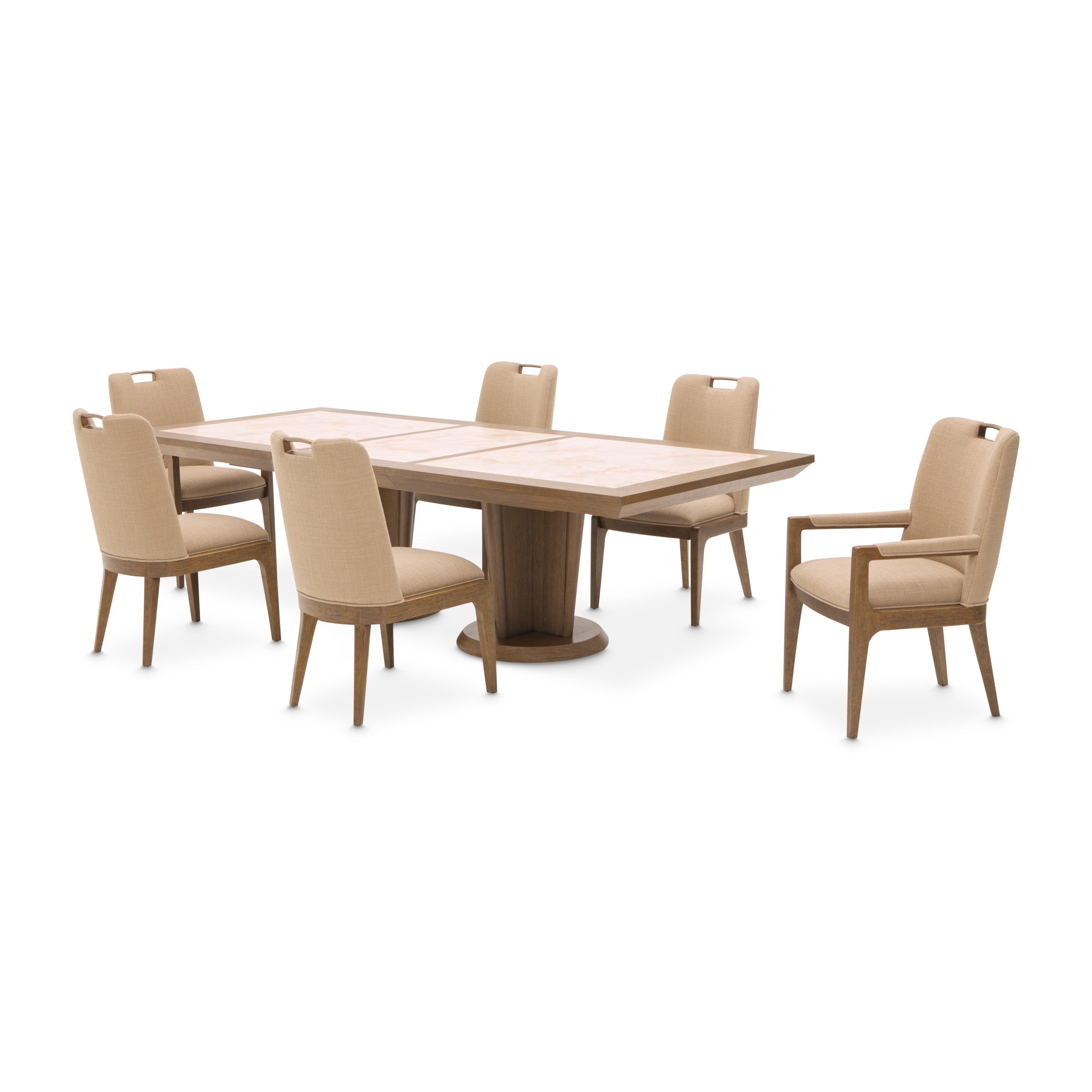 Michael Amini Portrait Wide Rectangular Dining Table - Sienna Brown