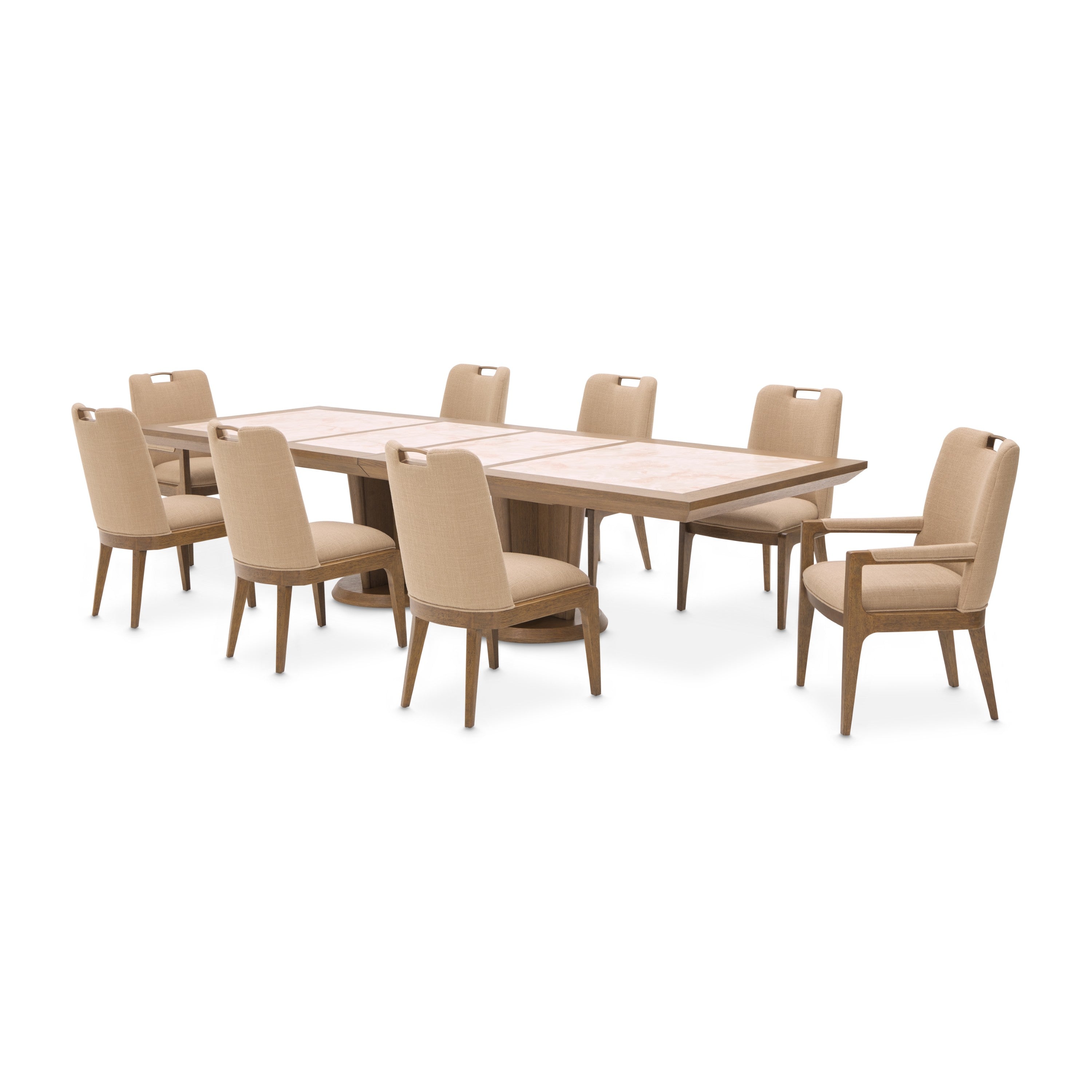 Michael Amini Portrait Wide Rectangular Dining Table - Sienna Brown
