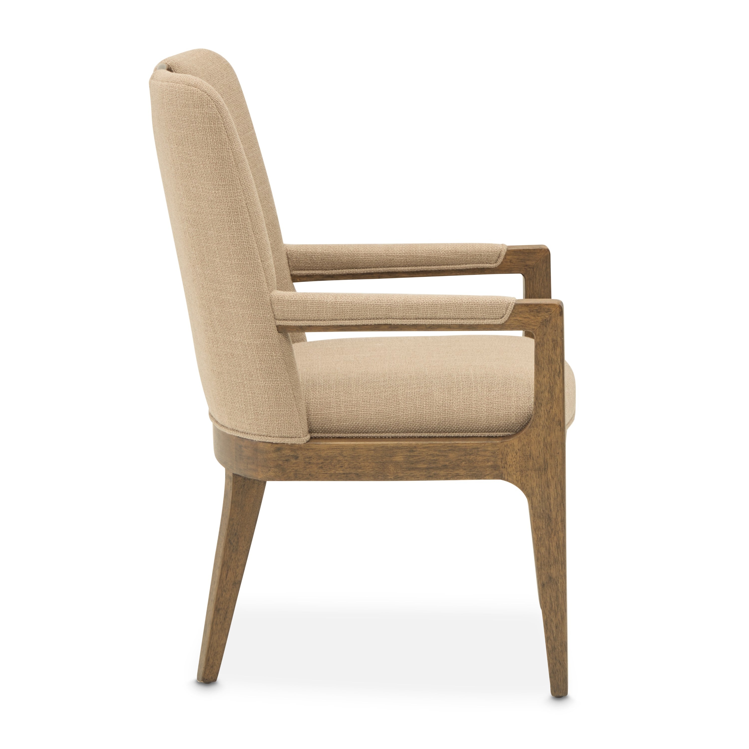 Michael Amini Portrait Dining Arm Chair - Toffee/Sienna Brown