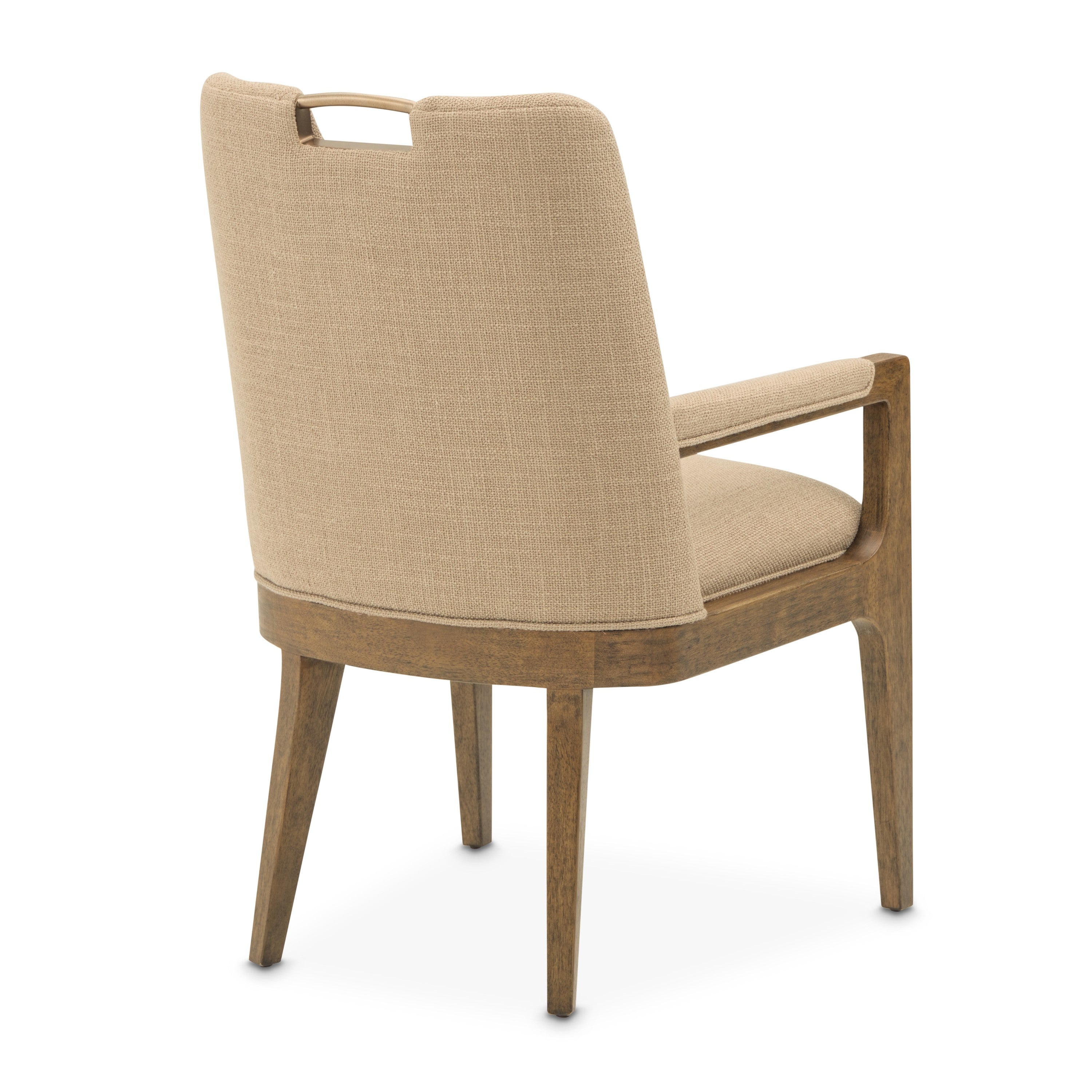 Michael Amini Portrait Dining Arm Chair - Toffee/Sienna Brown
