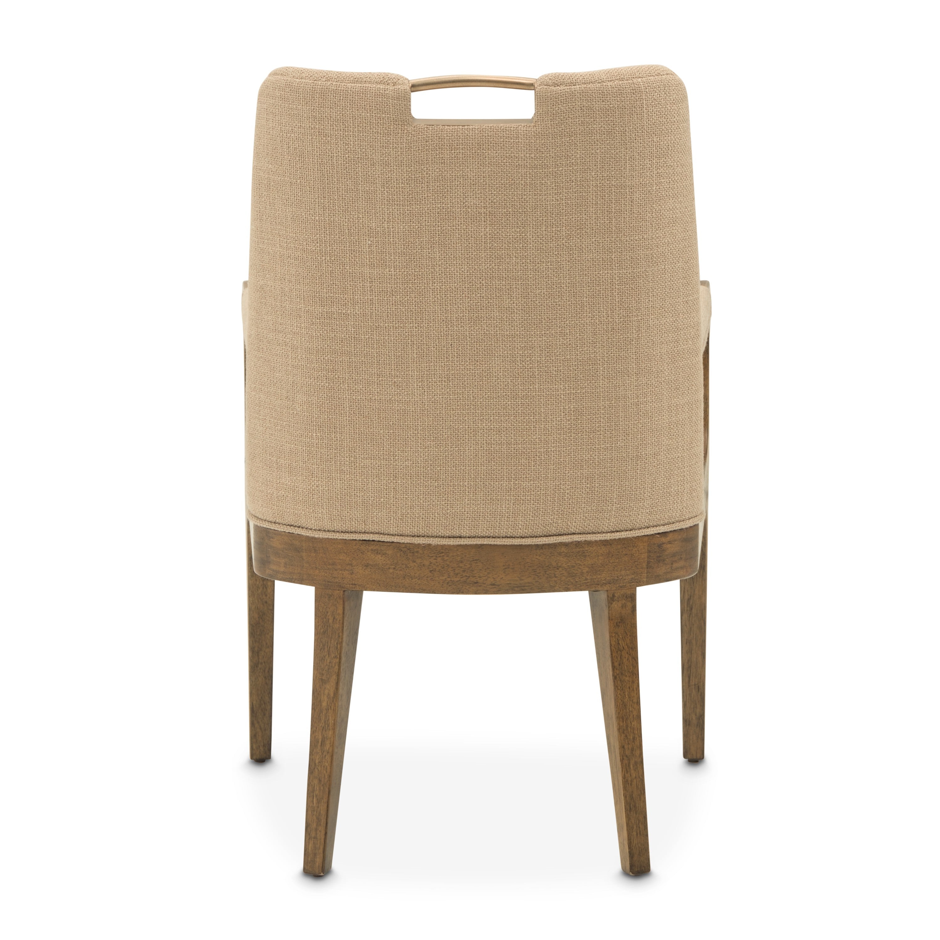 Michael Amini Portrait Dining Arm Chair - Toffee/Sienna Brown