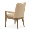 Michael Amini Portrait Dining Arm Chair - Toffee/Sienna Brown