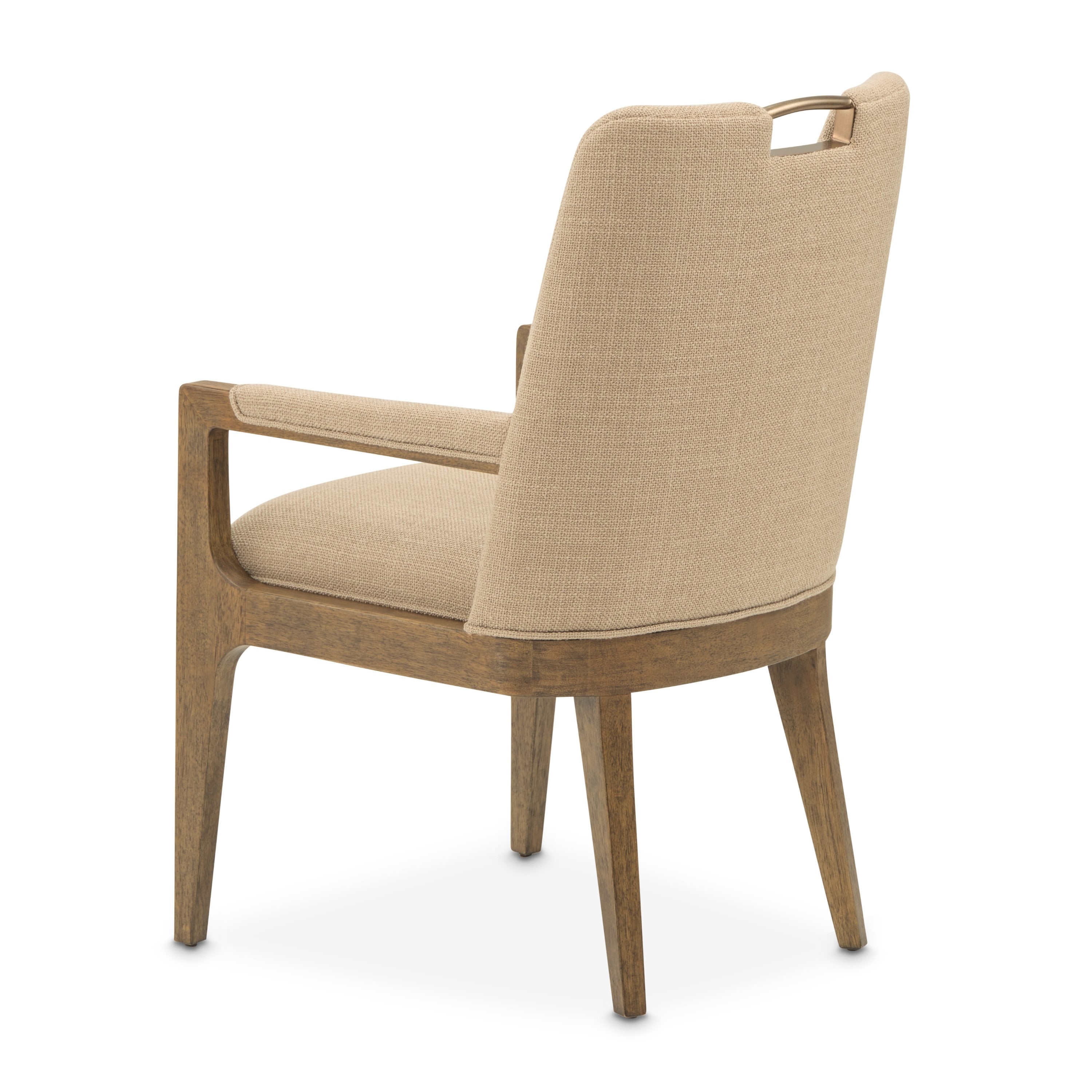 Michael Amini Portrait Dining Arm Chair - Toffee/Sienna Brown