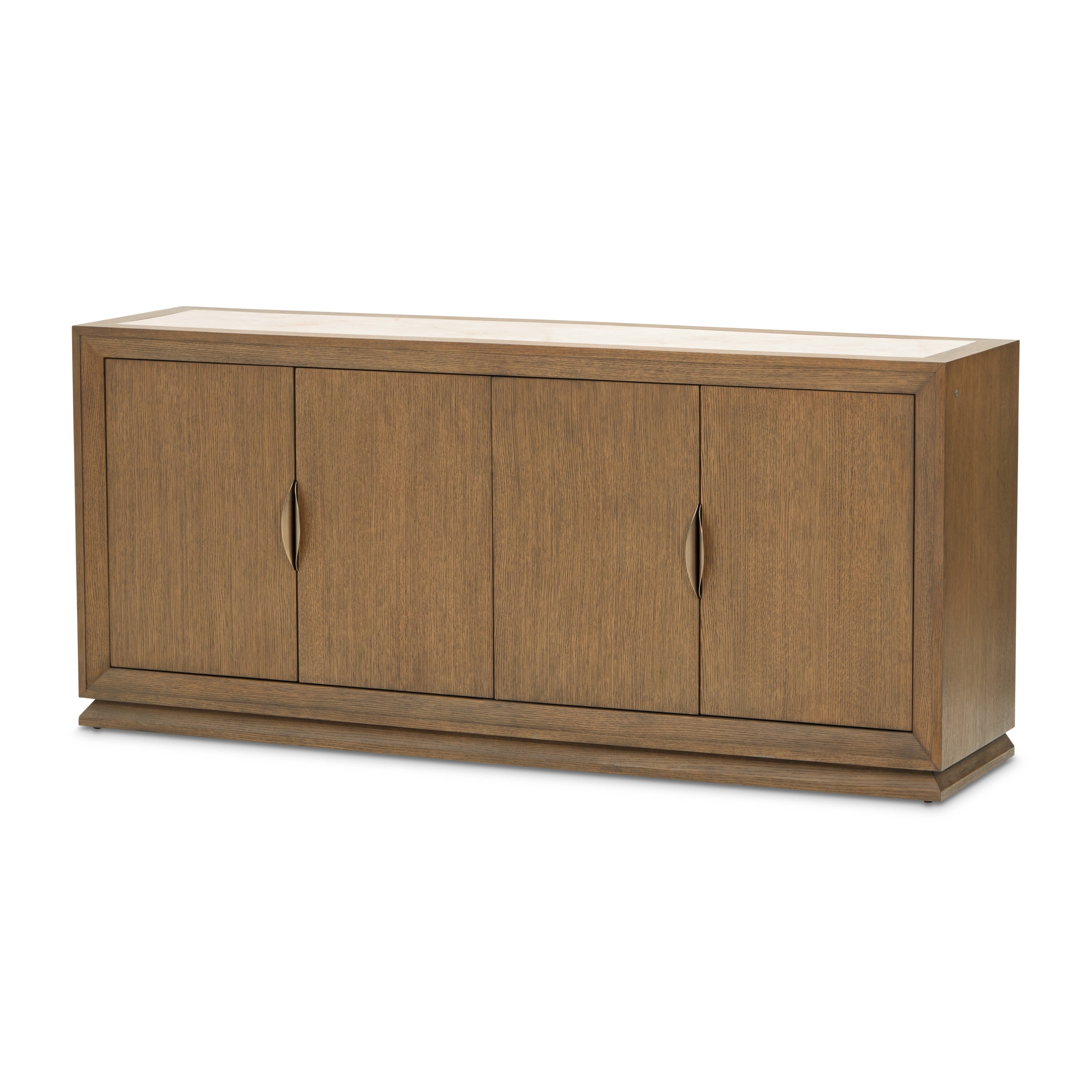 Michael Amini Portrait Sideboard with LED Lights - Sienna Brown