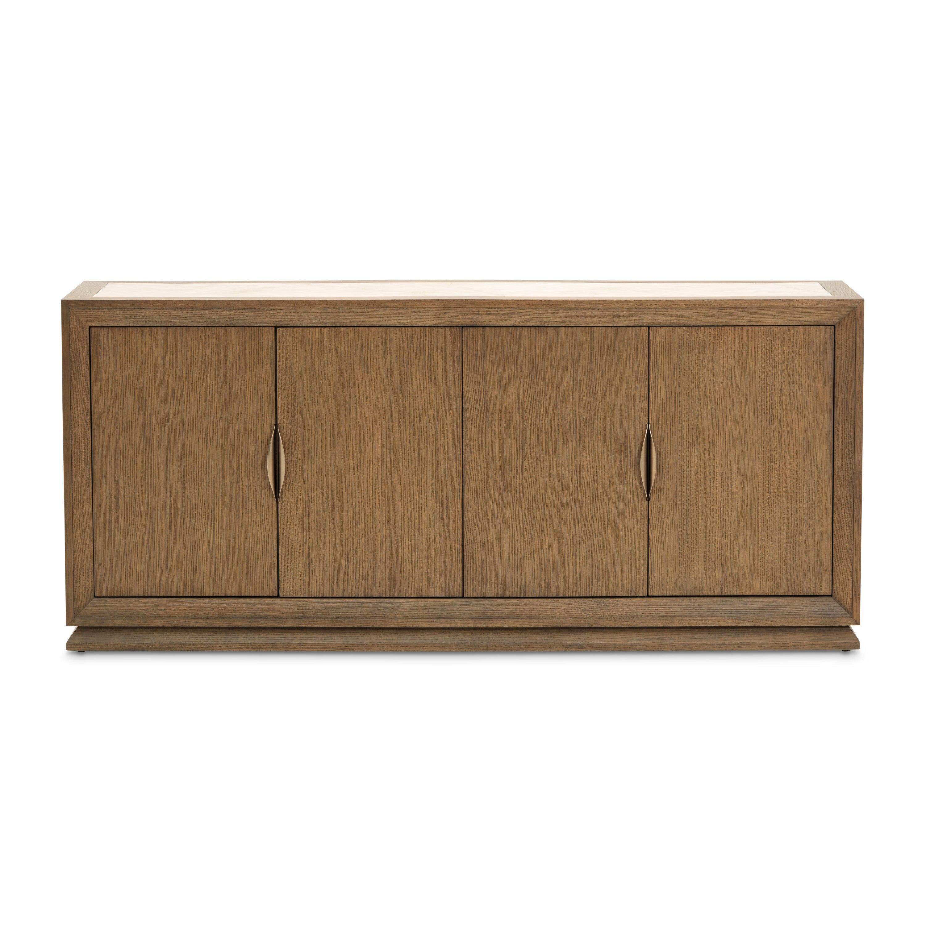Michael Amini Portrait Sideboard with LED Lights - Sienna Brown