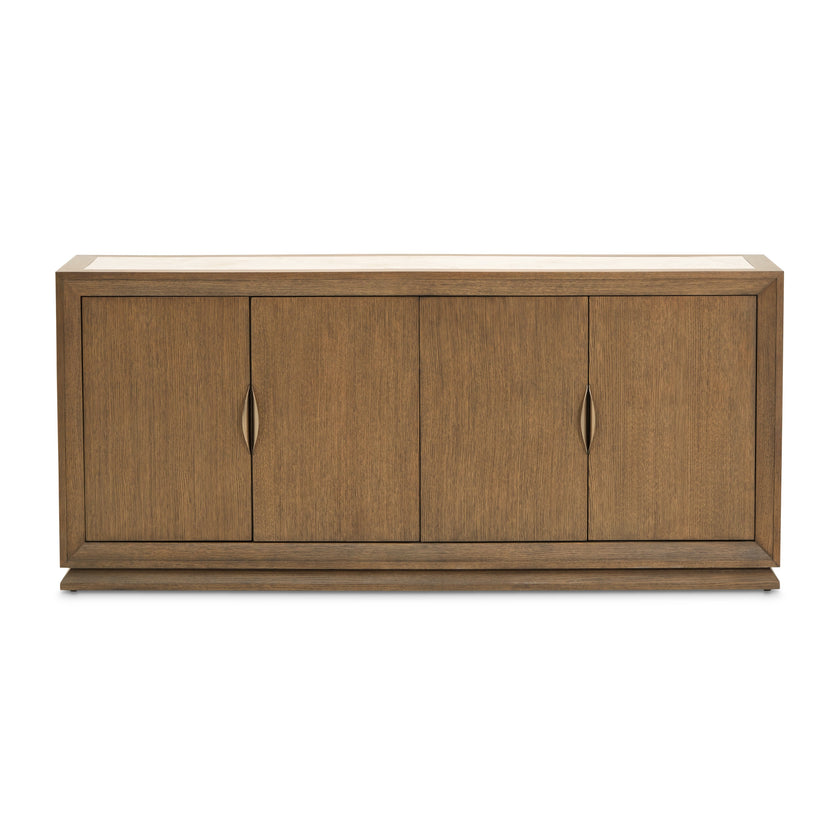 Michael Amini Portrait Sideboard with LED Lights - Sienna Brown