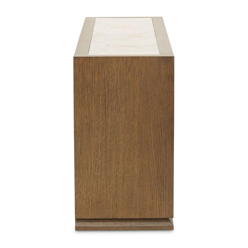 Michael Amini Portrait Sideboard with LED Lights - Sienna Brown
