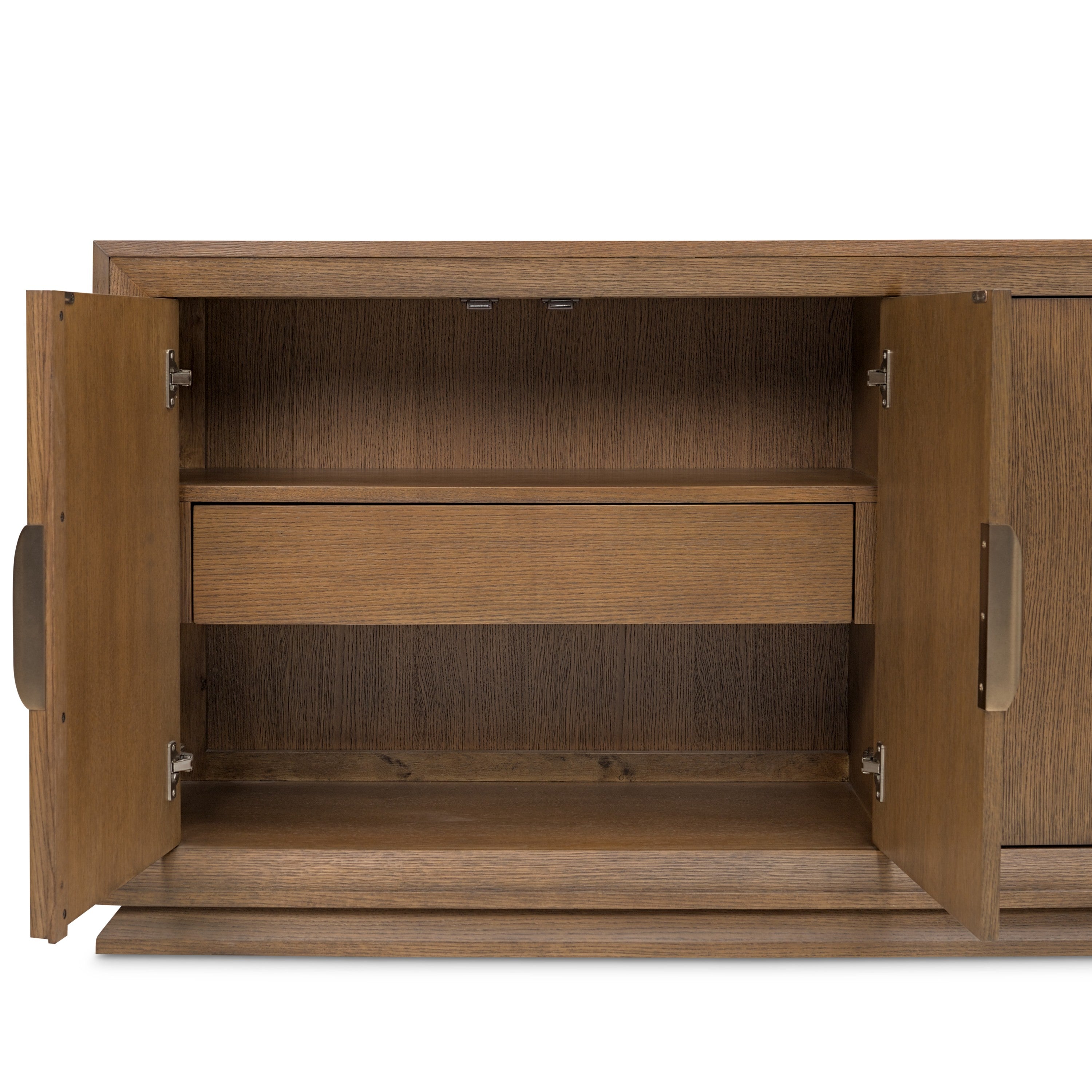 Michael Amini Portrait Sideboard with LED Lights - Sienna Brown