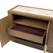 Michael Amini Portrait Sideboard with LED Lights - Sienna Brown