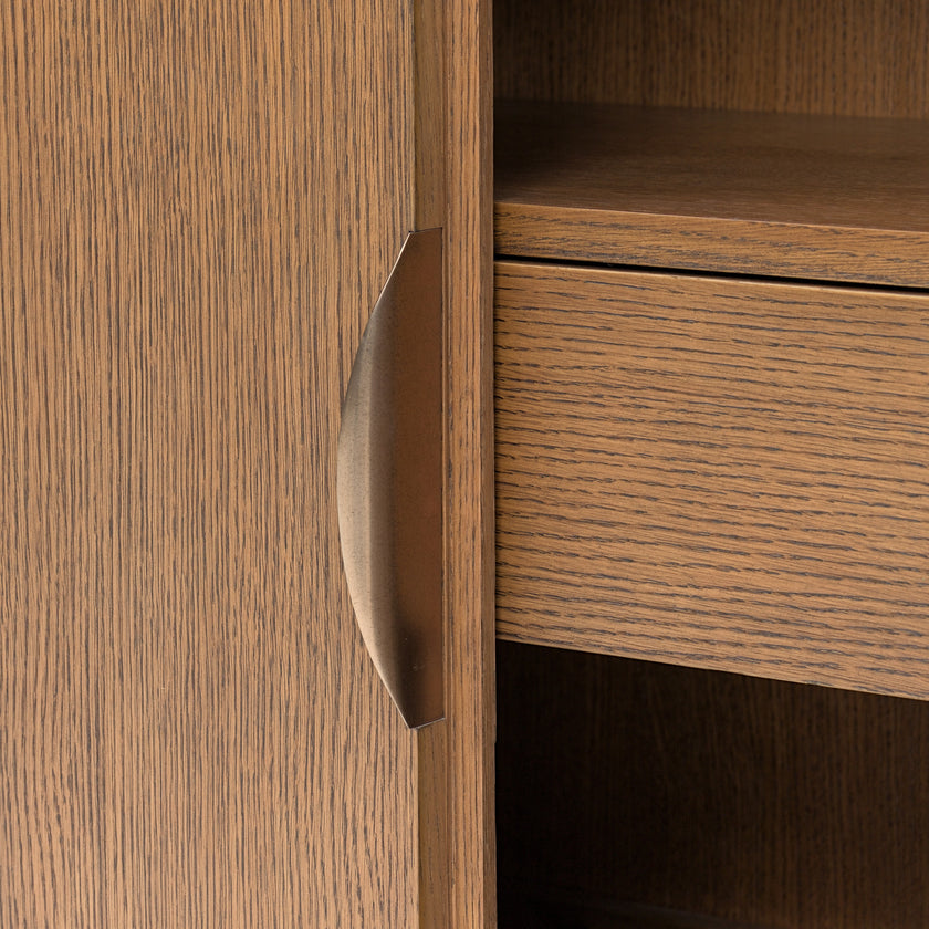 Michael Amini Portrait Sideboard with LED Lights - Sienna Brown