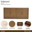 Michael Amini Portrait Sideboard with LED Lights - Sienna Brown