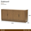 Michael Amini Portrait Sideboard with LED Lights - Sienna Brown
