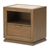 Michael Amini Portrait 1-Drawer Nightstand with LED Lights - Sienna Brown