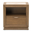 Michael Amini Portrait 1-Drawer Nightstand with LED Lights - Sienna Brown