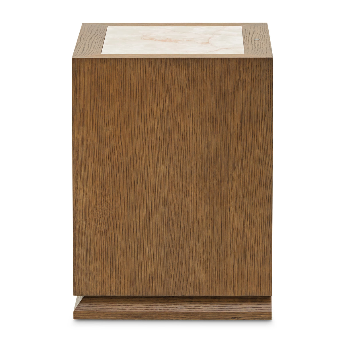 Michael Amini Portrait 1-Drawer Nightstand with LED Lights - Sienna Brown