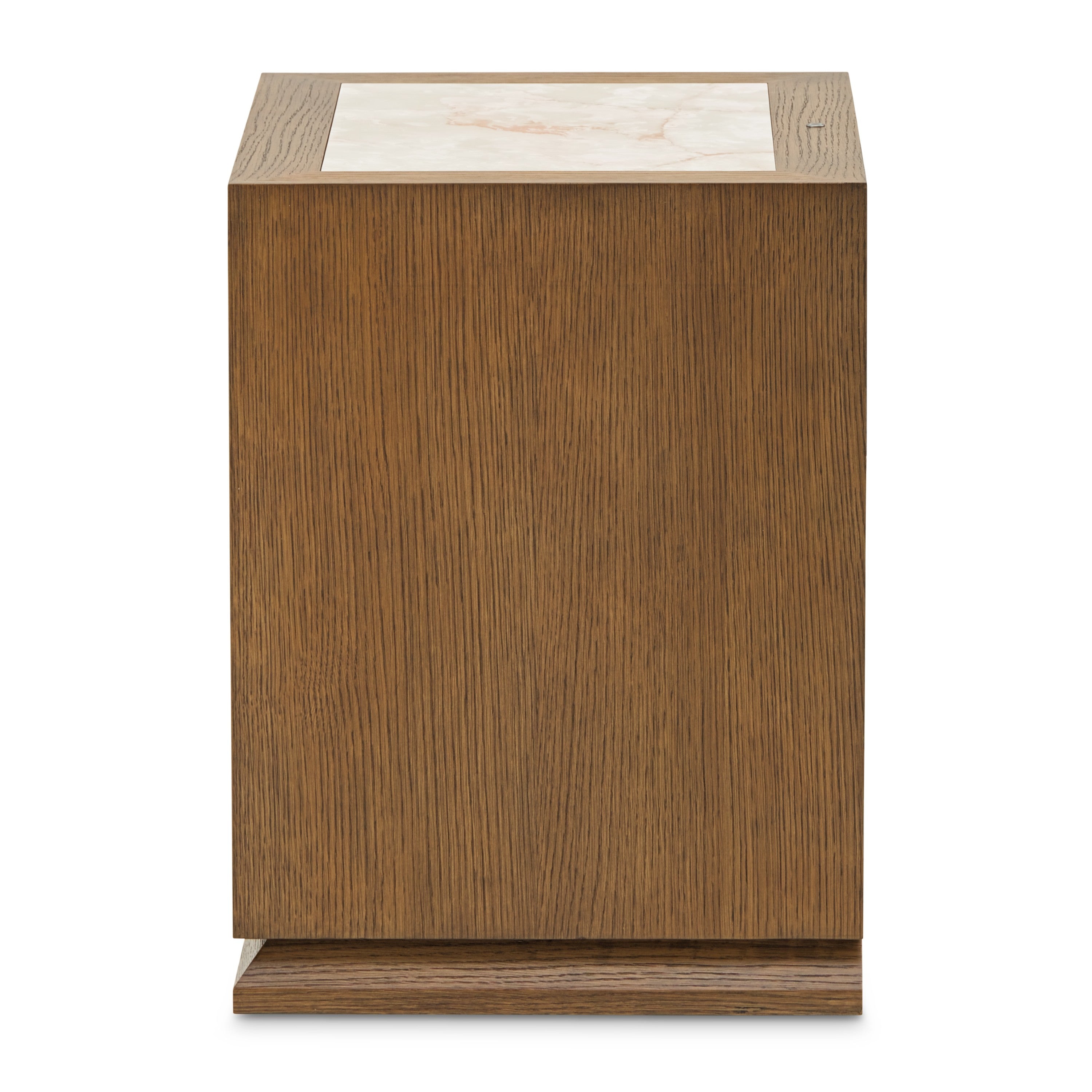 Michael Amini Portrait 1-Drawer Nightstand with LED Lights - Sienna Brown