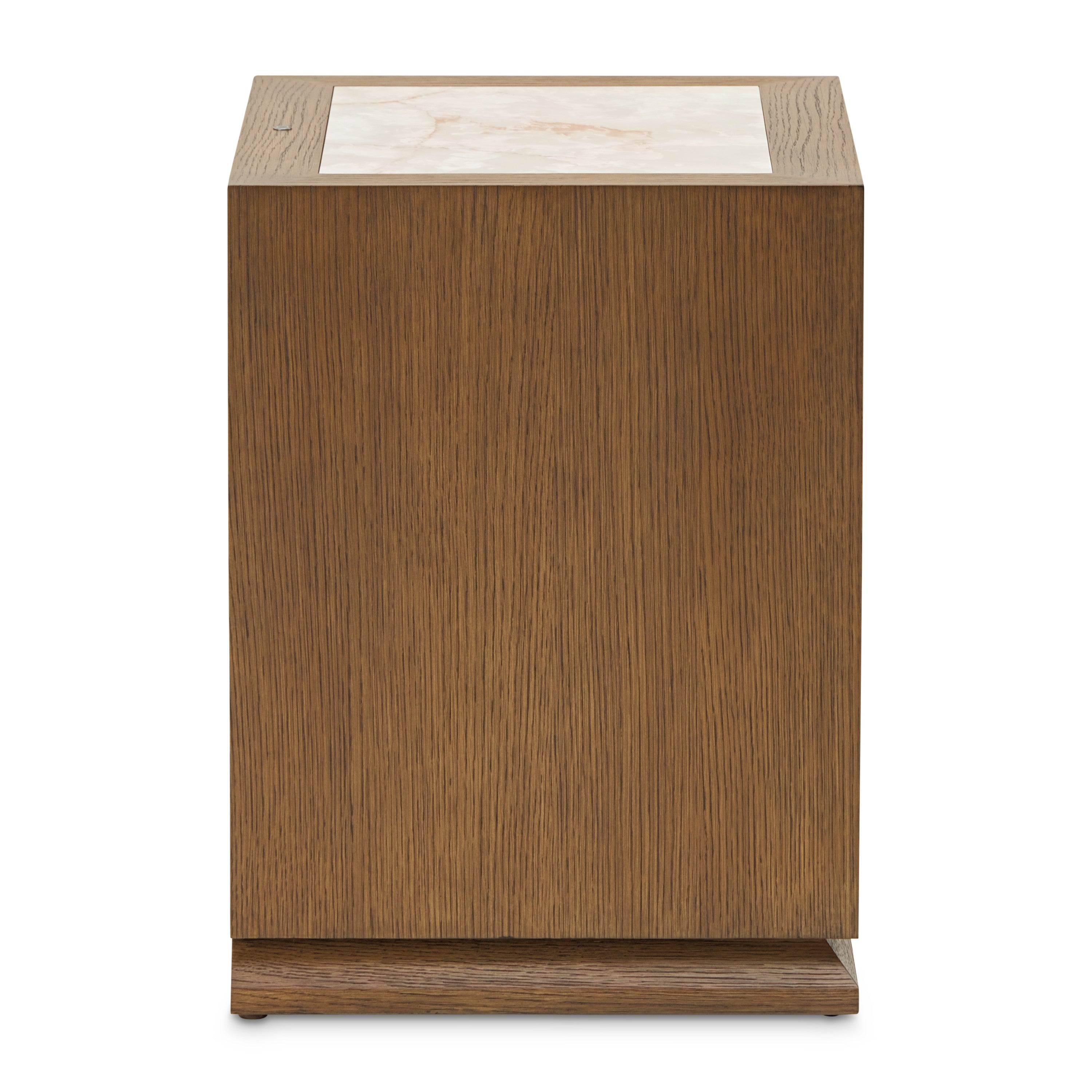 Michael Amini Portrait 1-Drawer Nightstand with LED Lights - Sienna Brown