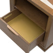 Michael Amini Portrait 1-Drawer Nightstand with LED Lights - Sienna Brown
