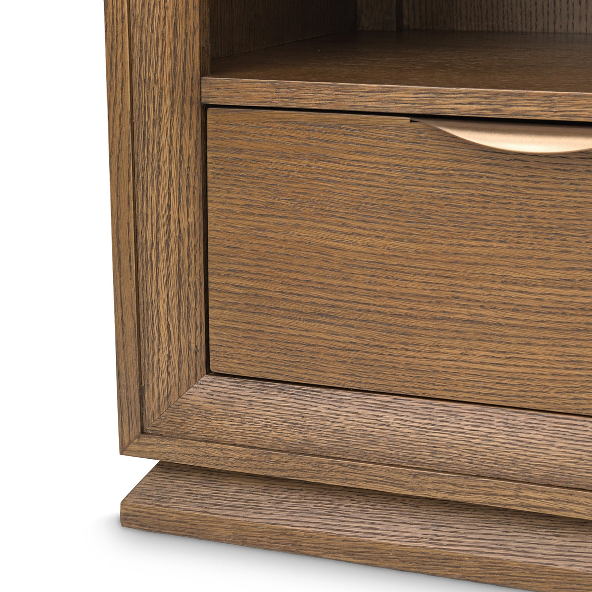 Michael Amini Portrait 1-Drawer Nightstand with LED Lights - Sienna Brown
