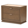 Michael Amini Portrait 2-Drawer Nightstand with LED Lights - Sienna Brown