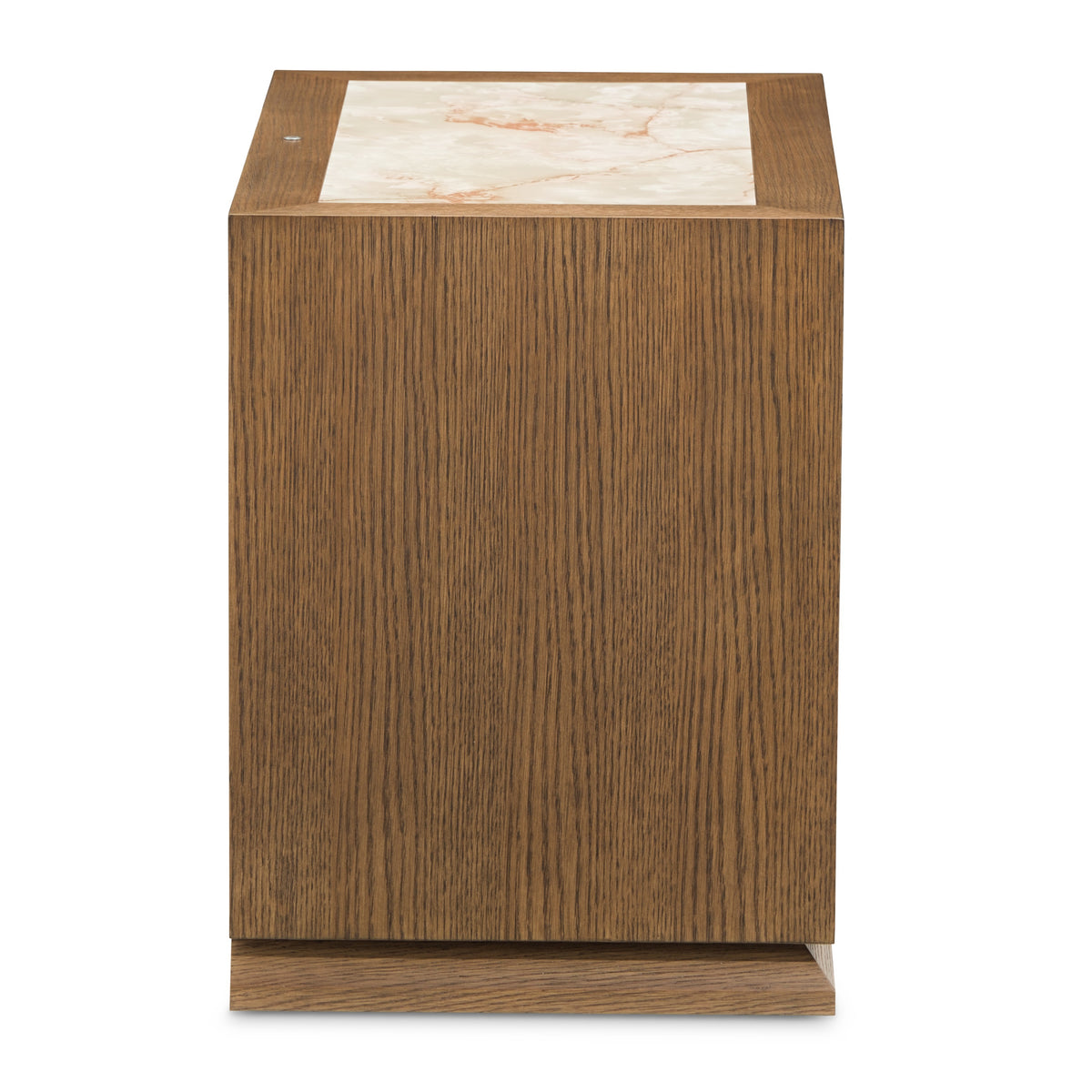 Michael Amini Portrait 2-Drawer Nightstand with LED Lights - Sienna Brown