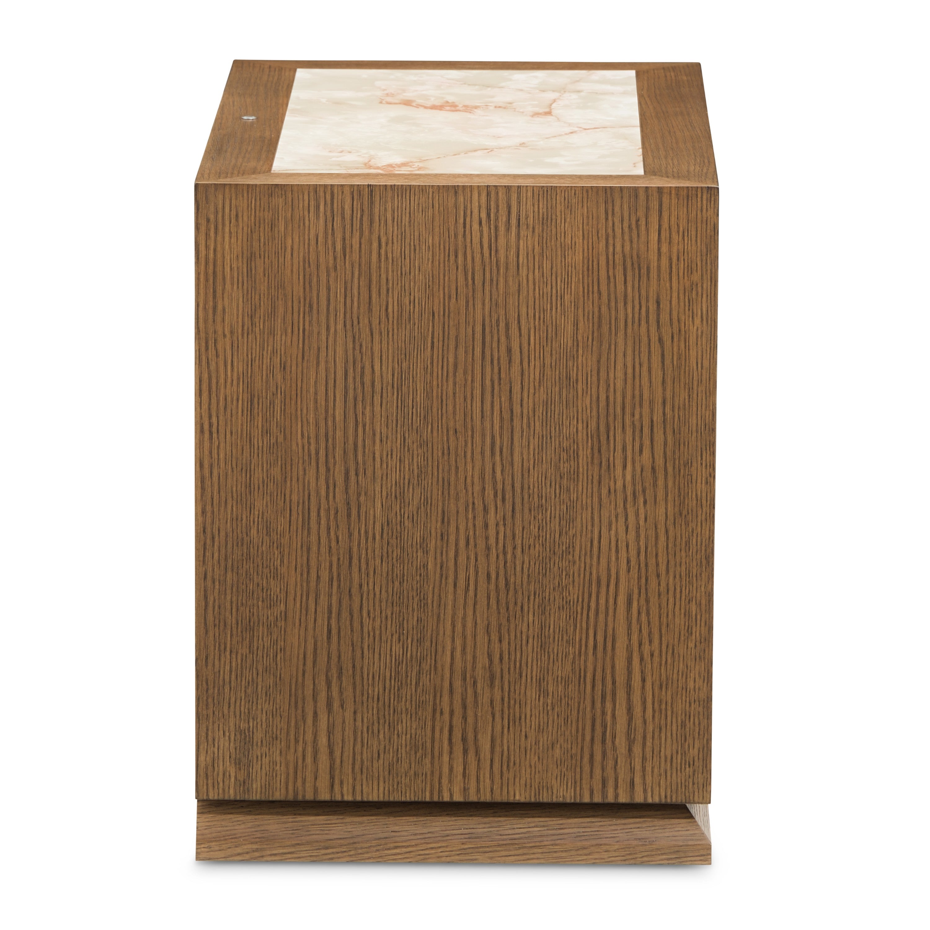 Michael Amini Portrait 2-Drawer Nightstand with LED Lights - Sienna Brown