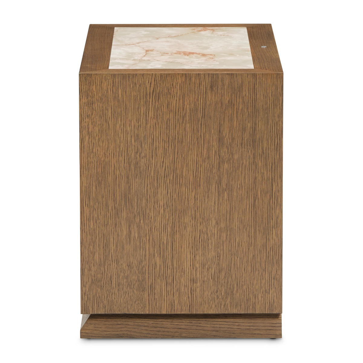 Michael Amini Portrait 2-Drawer Nightstand with LED Lights - Sienna Brown
