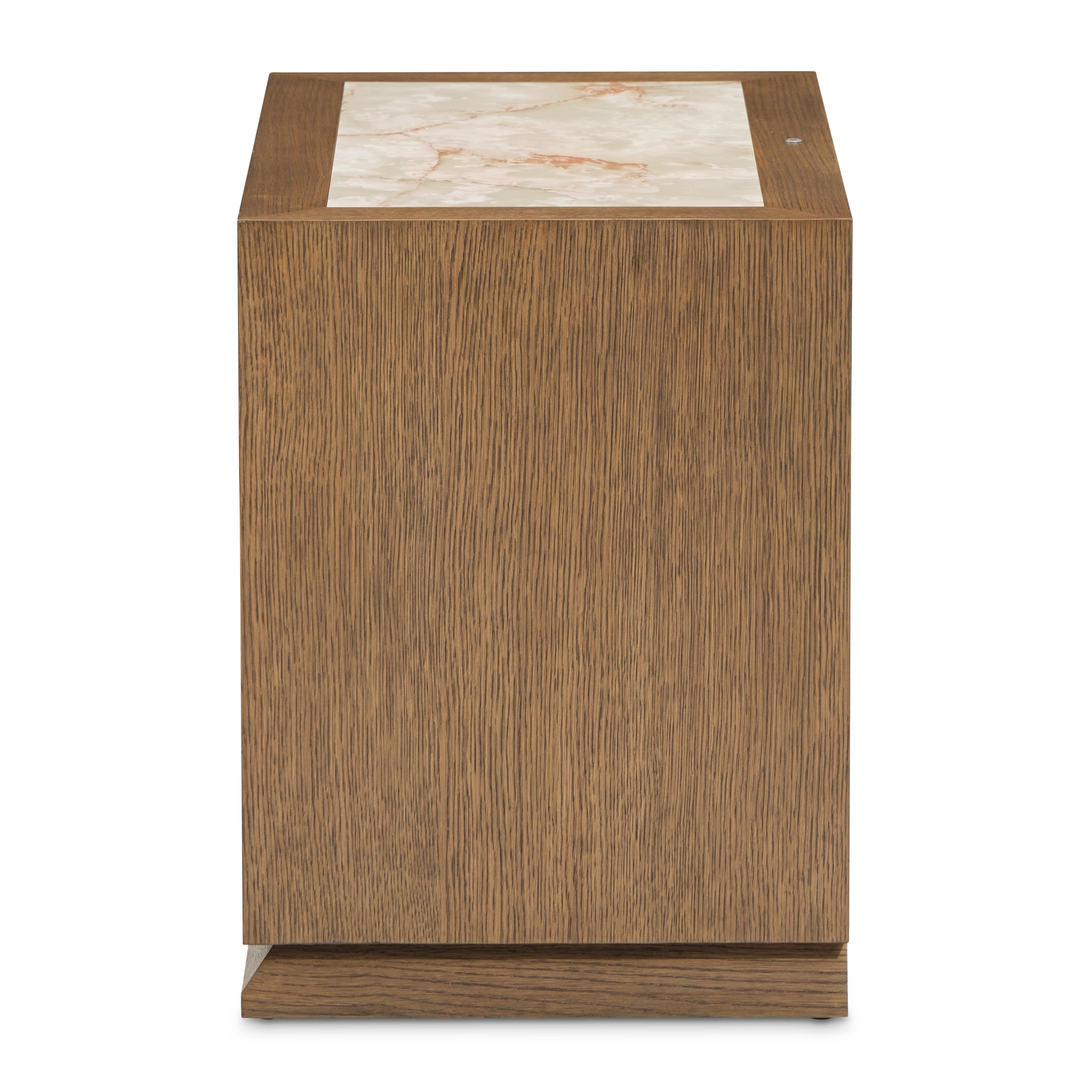 Michael Amini Portrait 2-Drawer Nightstand with LED Lights - Sienna Brown