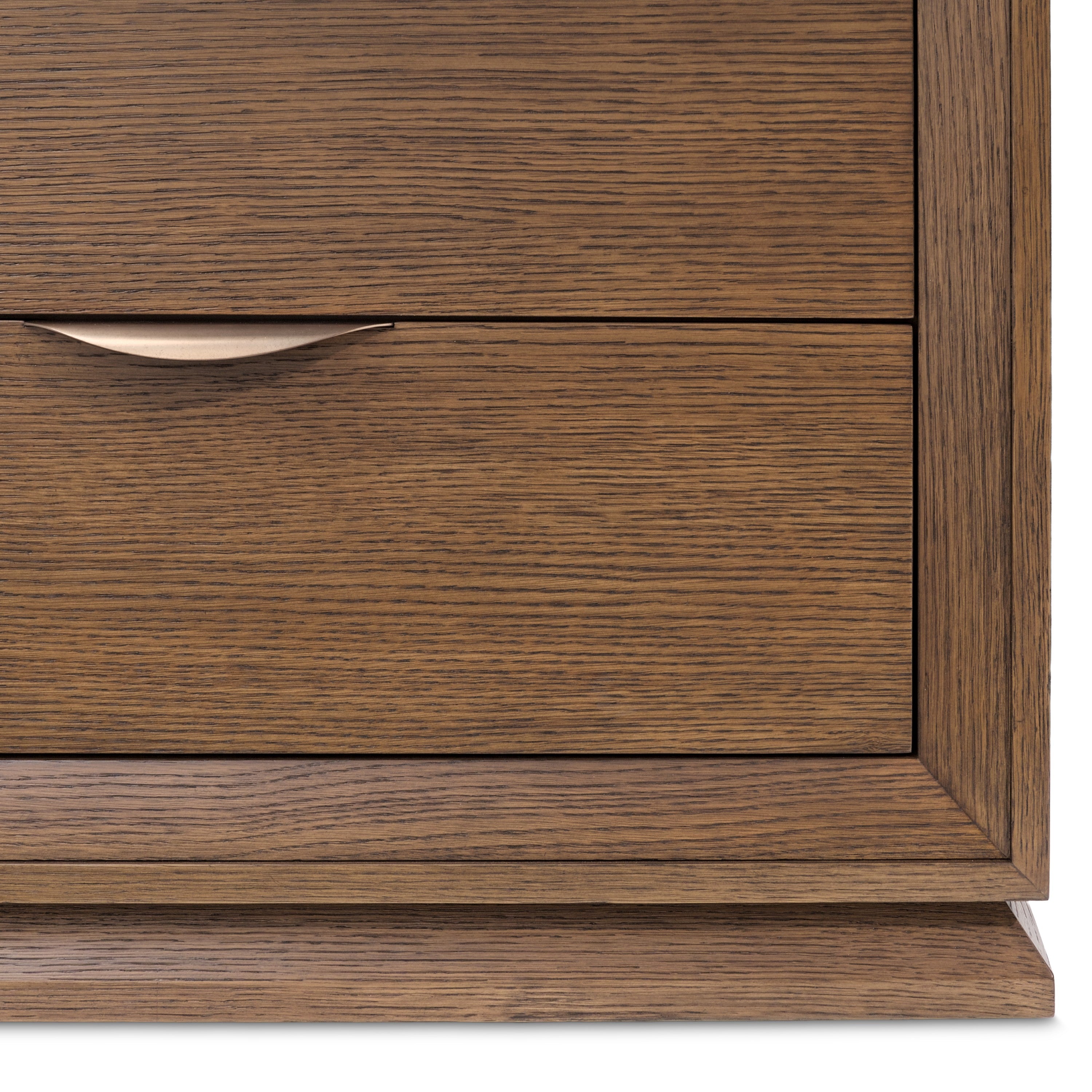 Michael Amini Portrait 2-Drawer Nightstand with LED Lights - Sienna Brown