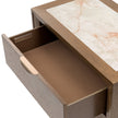 Michael Amini Portrait 2-Drawer Nightstand with LED Lights - Sienna Brown