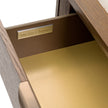 Michael Amini Portrait 2-Drawer Nightstand with LED Lights - Sienna Brown