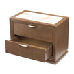 Michael Amini Portrait 2-Drawer Nightstand with LED Lights - Sienna Brown