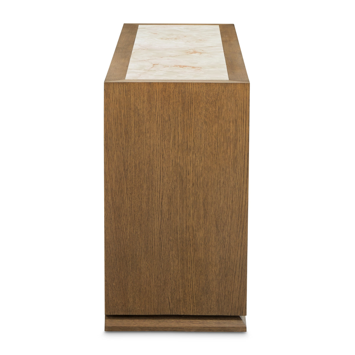 Michael Amini Portrait Dresser with LED Lights - Sienna Brown