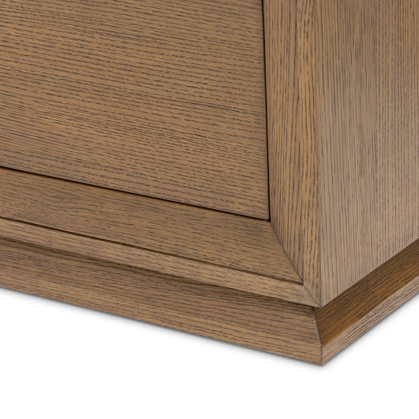 Michael Amini Portrait Dresser with LED Lights - Sienna Brown