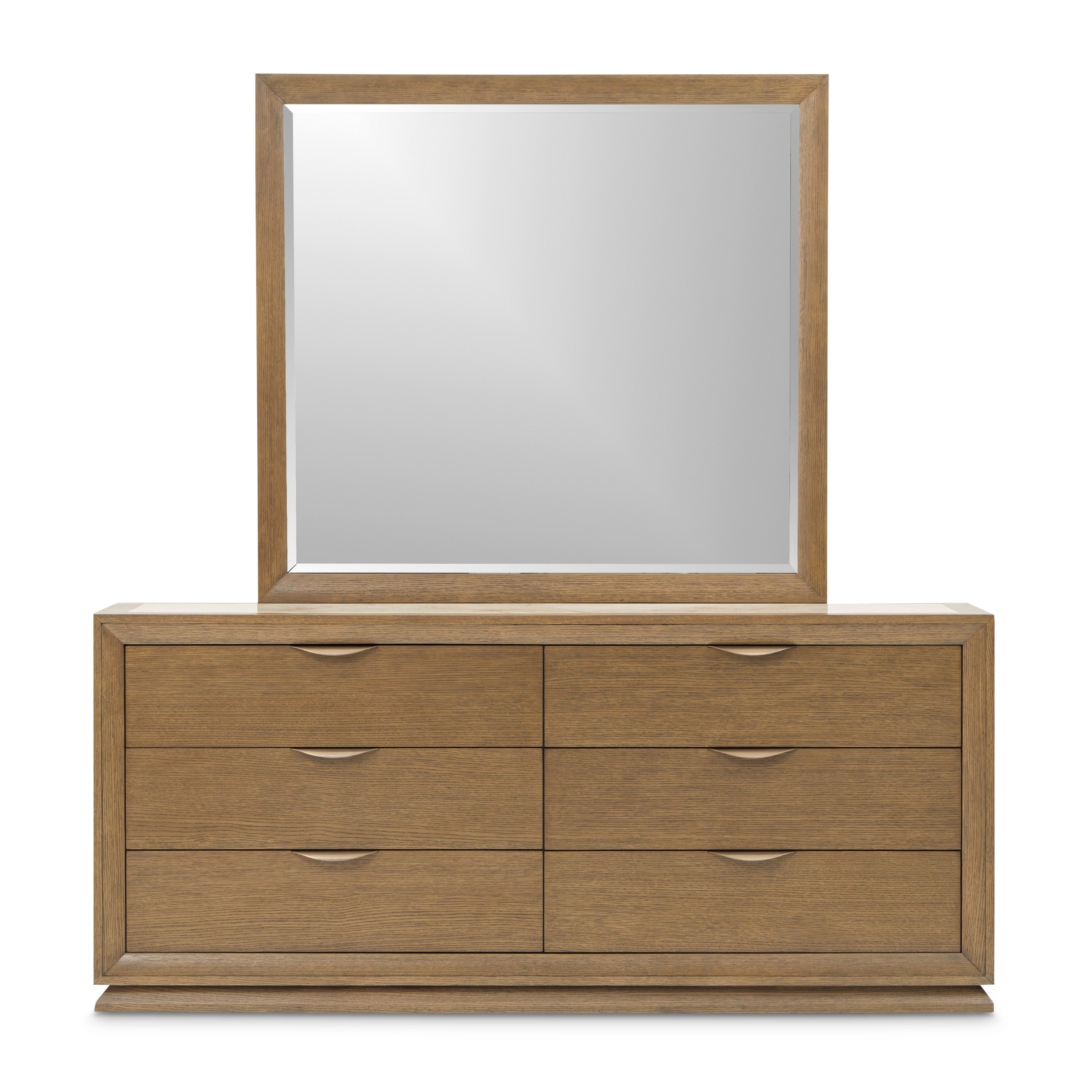 Michael Amini Portrait Dresser with Mirror - Sienna Brown