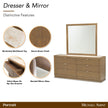 Michael Amini Portrait Dresser with Mirror - Sienna Brown