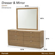 Michael Amini Portrait Dresser with Mirror - Sienna Brown