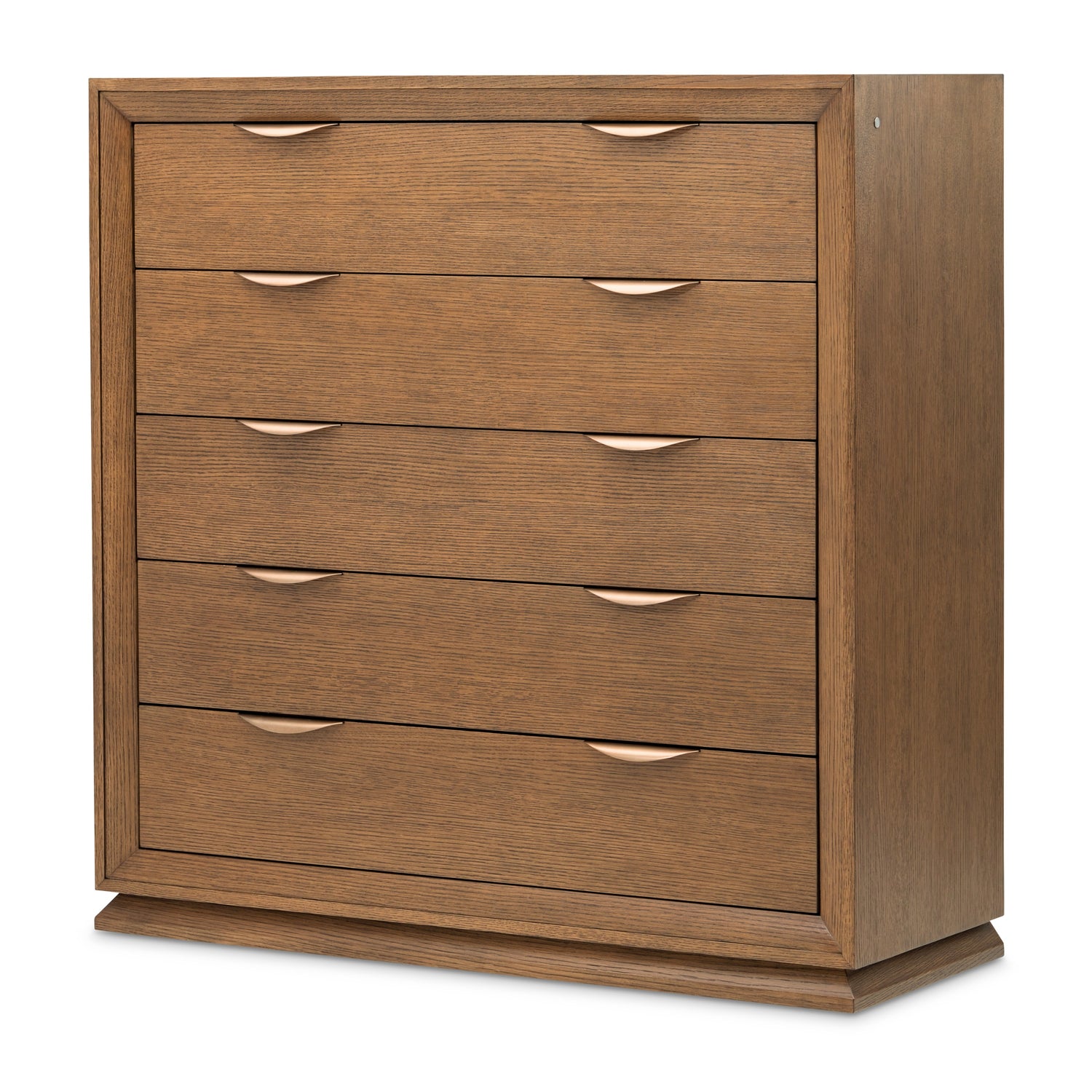 Michael Amini Portrait 5-Drawer Chest with LED Lights - Sienna Brown