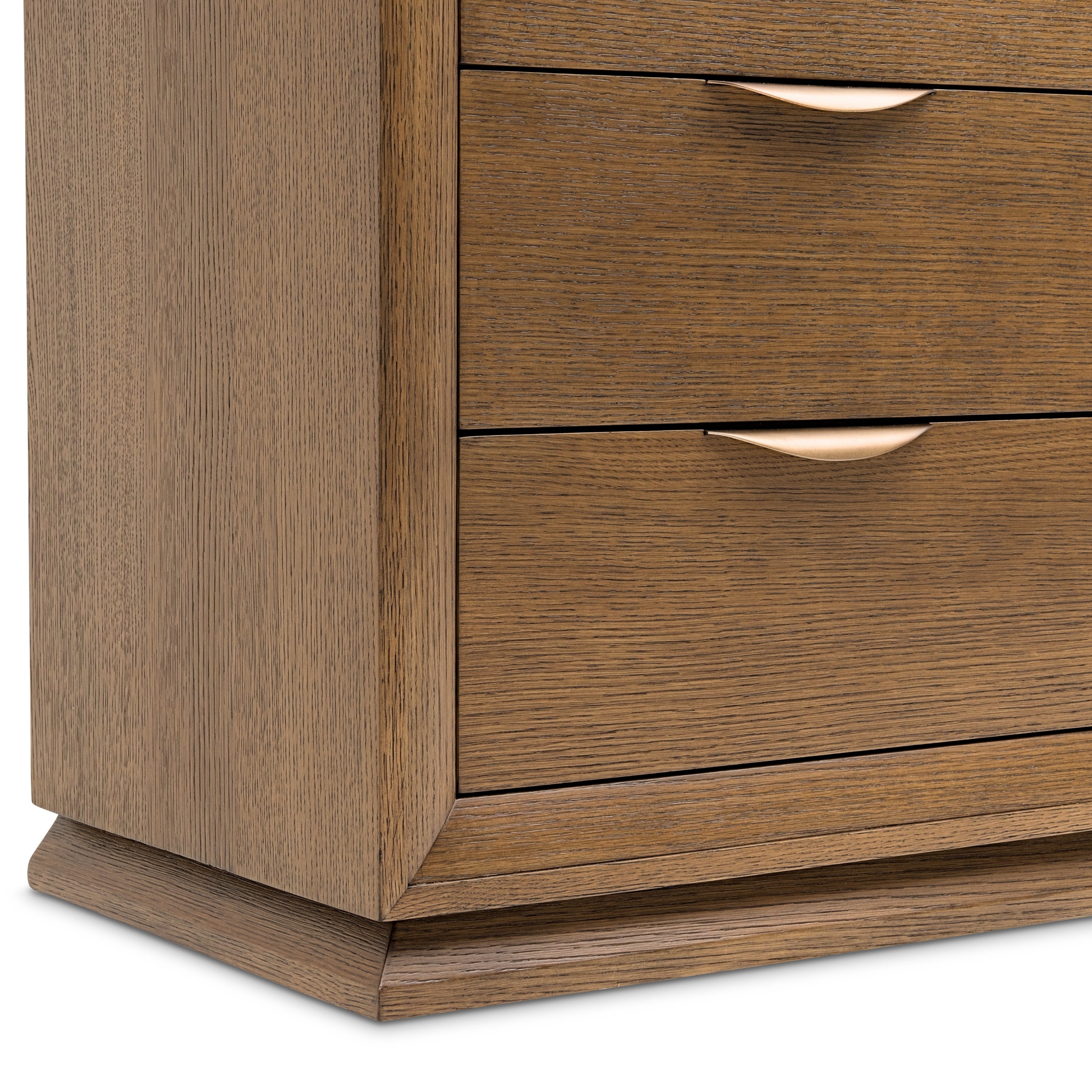 Michael Amini Portrait 5-Drawer Chest with LED Lights - Sienna Brown