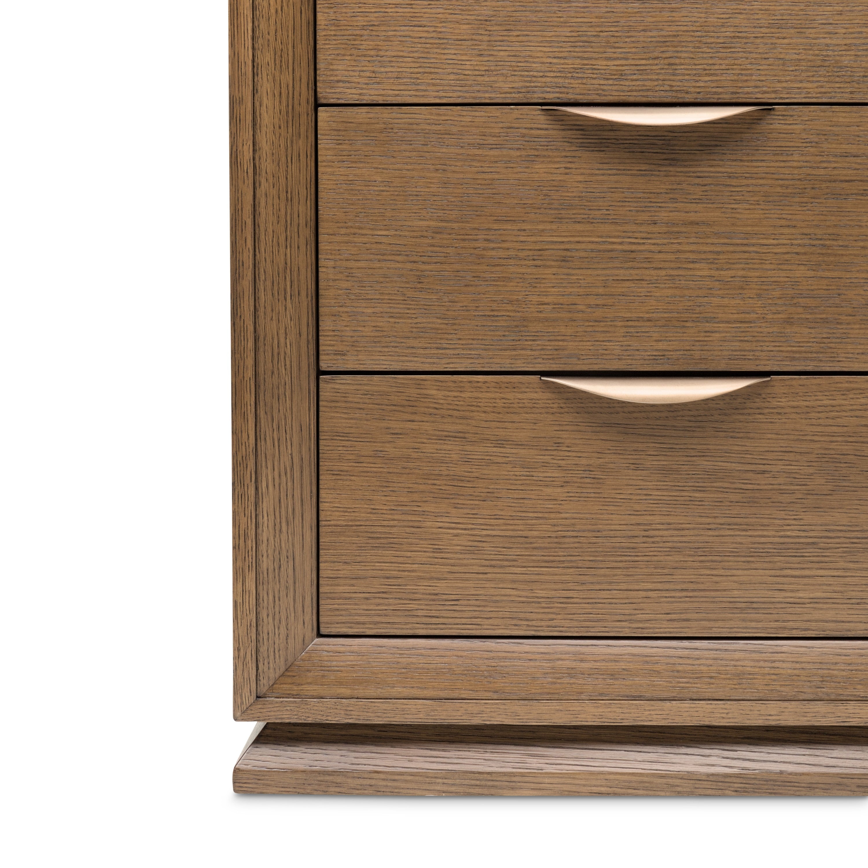Michael Amini Portrait 5-Drawer Chest with LED Lights - Sienna Brown