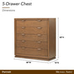 Michael Amini Portrait 5-Drawer Chest with LED Lights - Sienna Brown
