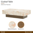 Michael Amini Portrait Cocktail Table - Sienna Brown