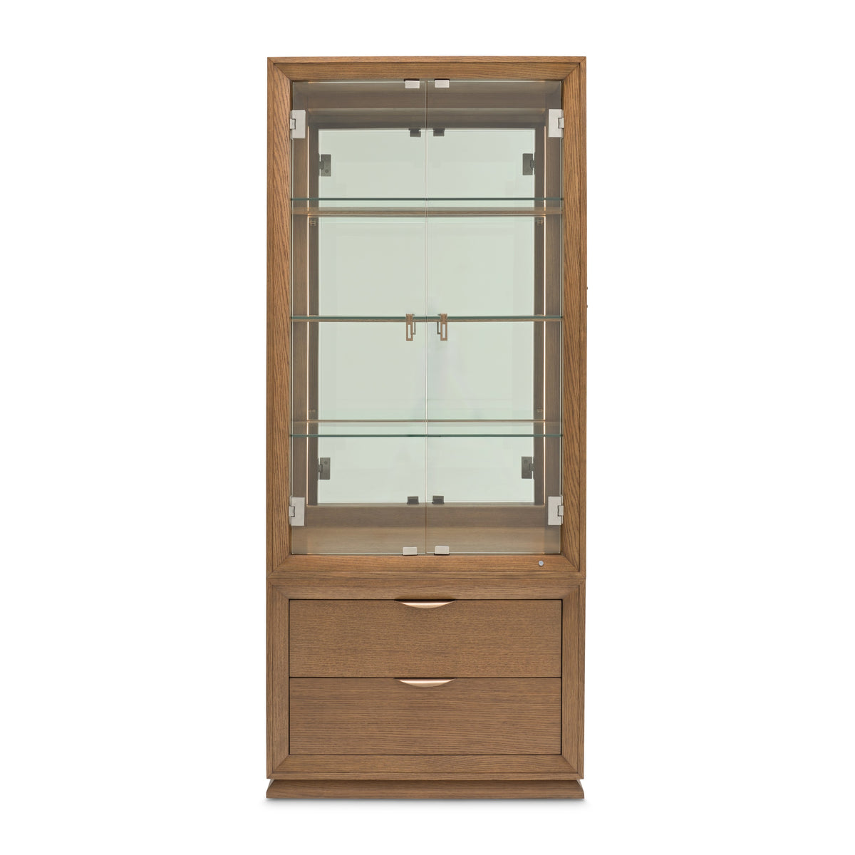 Michael Amini Portrait Display Cabinet - Sienna Brown