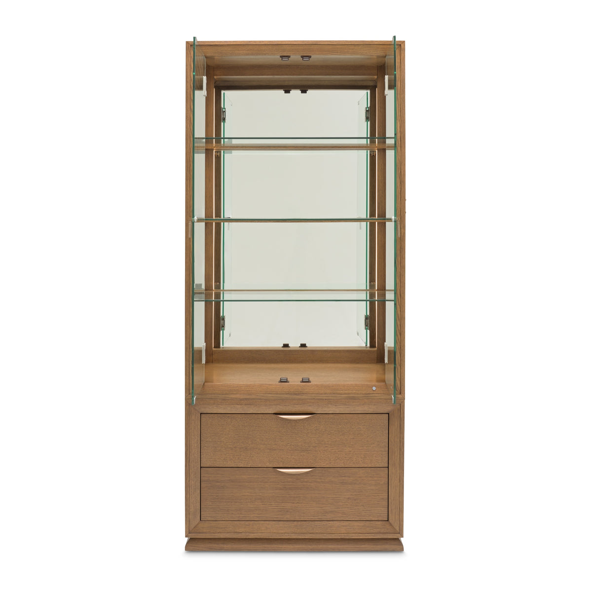 Michael Amini Portrait Display Cabinet - Sienna Brown