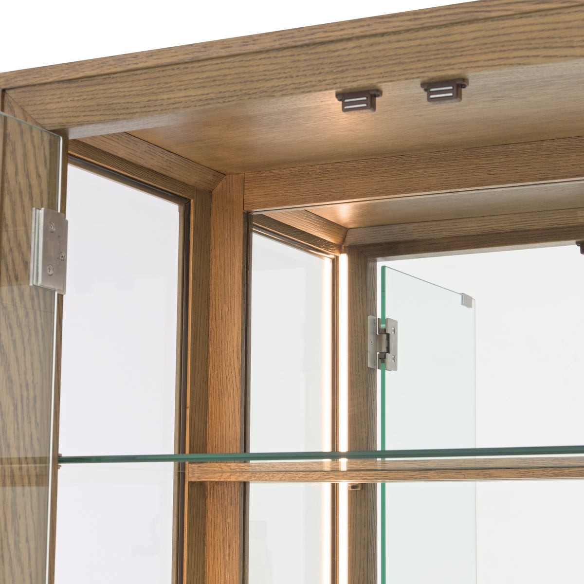 Michael Amini Portrait Display Cabinet - Sienna Brown