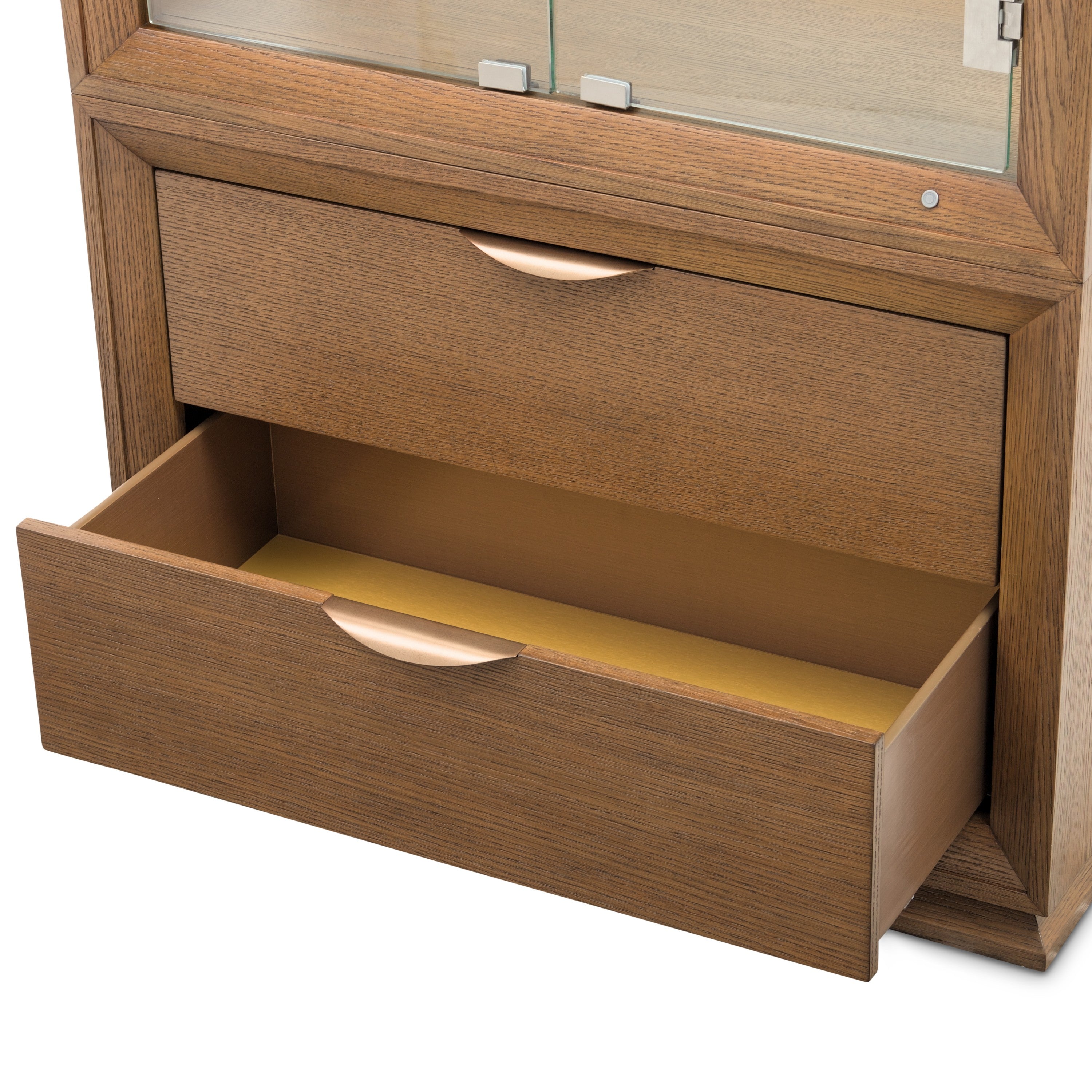 Michael Amini Portrait Display Cabinet - Sienna Brown