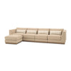 Michael Amini Portrait 5-Piece Sectional - Toffee/Sienna Brown