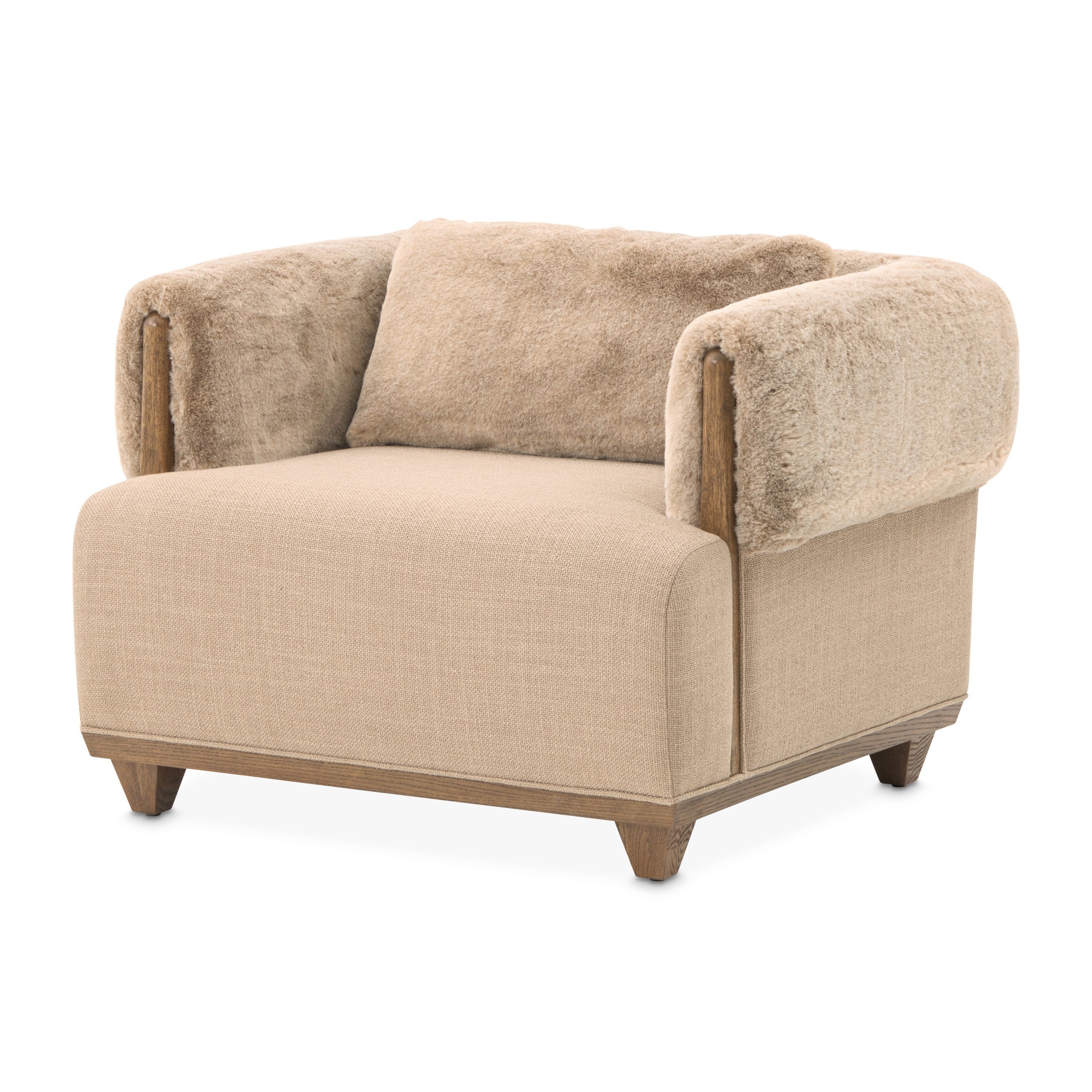 Michael Amini Portrait Accent Chair, Toffee - Sienna Brown