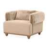 Michael Amini Portrait Accent Chair, Toffee - Sienna Brown