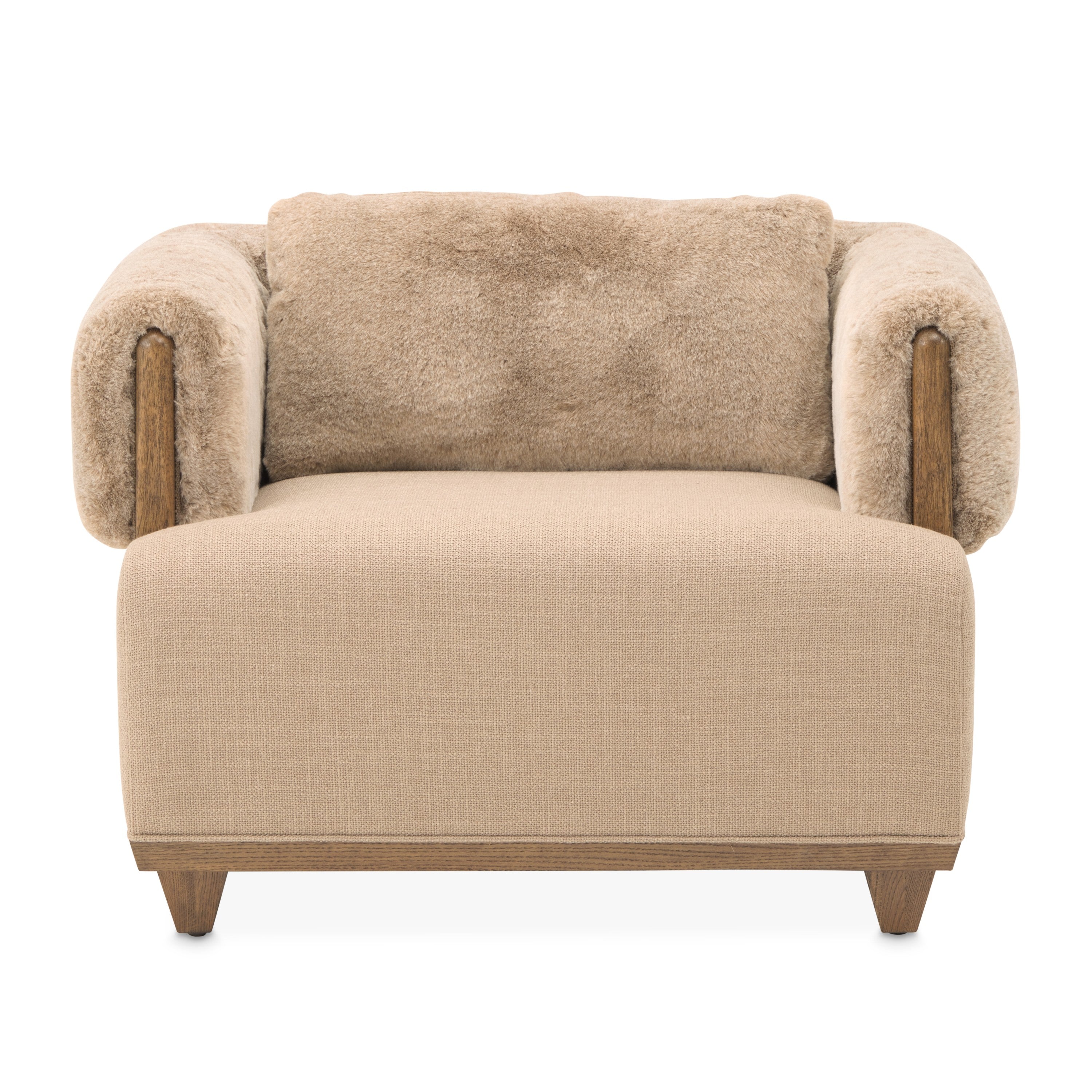 Michael Amini Portrait Accent Chair, Toffee - Sienna Brown